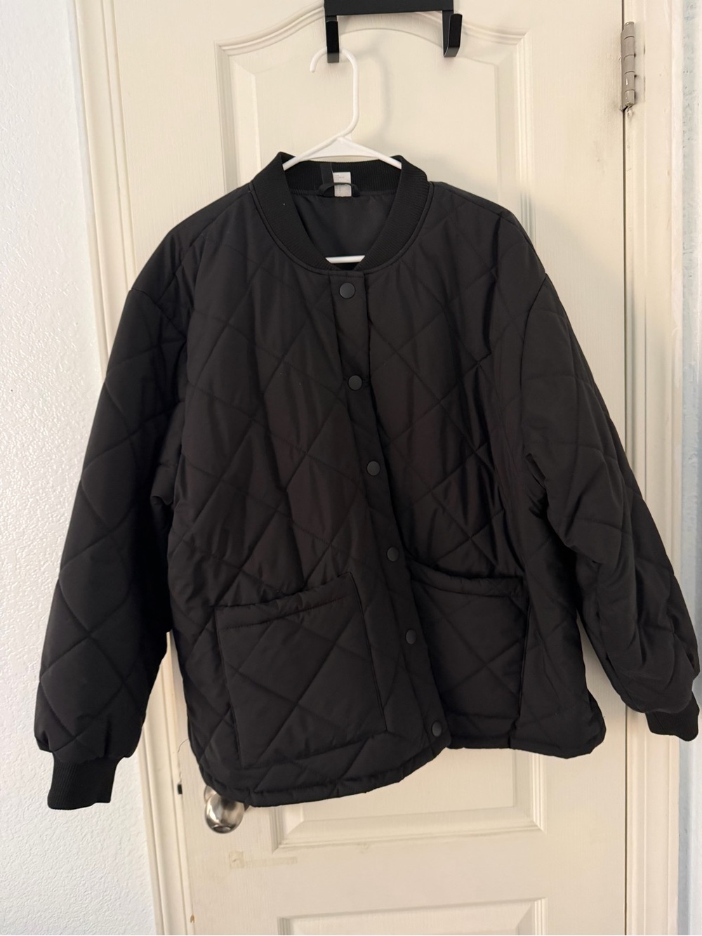 Divided Black Quilted Bomber Jacket